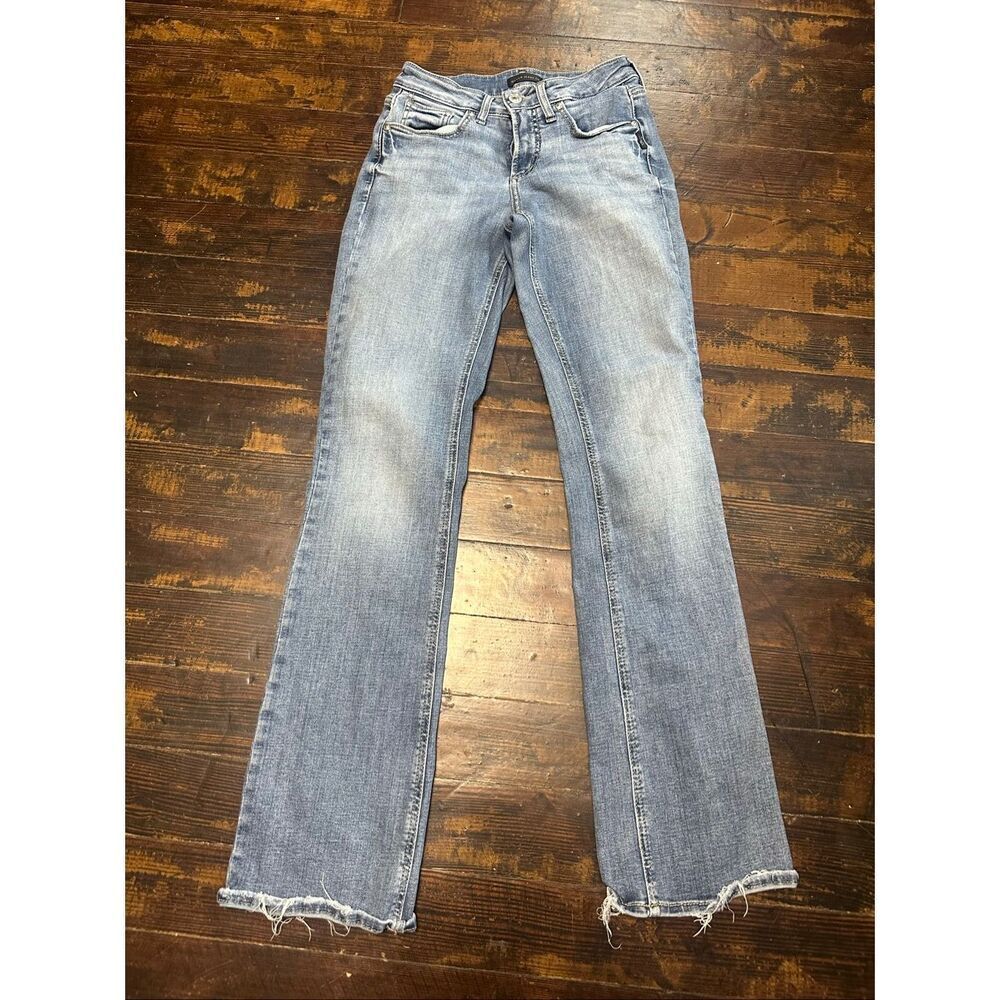 SilverβSuki slim boot cut distressed cowboy 27x33 jeans